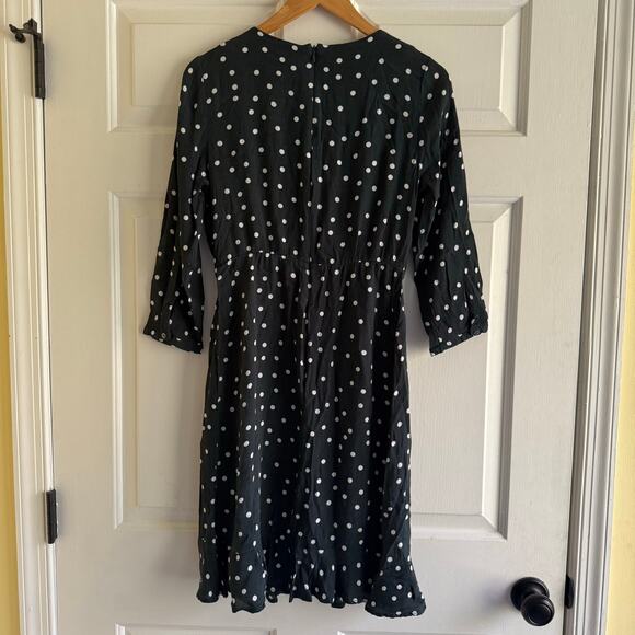 Seraphine Polka Dot Tiered Maternity & Nursing Midi Dress Green Size US 4 UK 8 - Picture 5 of 9